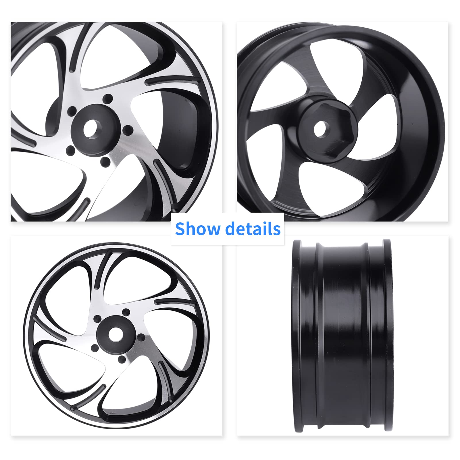 Amazon.co.jp: メタルアルミニウム RCカーホイールリム 1/10スケール